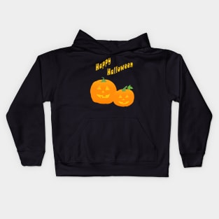 Halloween Jack-O-Lanterns or Jack-O’Lanterns smiling wishing Happy Halloween Kids Hoodie